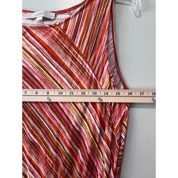 Ann‎ Taylor LOFT Womens Sleeveless Striped Dress Size M Petite - Picture 3 of 7